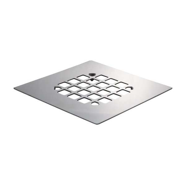 Danco 4-1/4 in. Chrome Gray Square Drain Cover 9D00011034